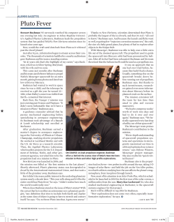 Pluto Fever - University of Rochester