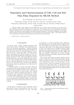 Deposition and Characterization of CdS, CuS and ZnS Thin Films