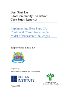 Implementing Best Start LA: Continued Commitment in the Midst of