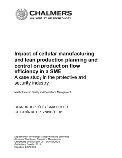 Impact of cellular manufacturing and lean production planning and