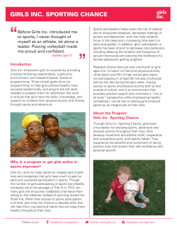 Information Sheet - Girls Inc. Wayne County