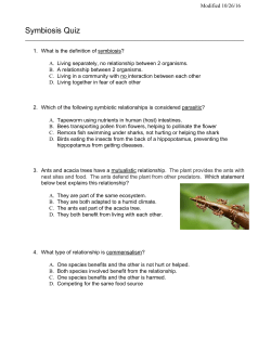 Symbiosis Quiz - Plain Local Schools