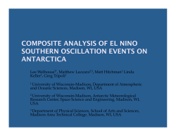composite analysis of el nino southern oscillation events on antarctica