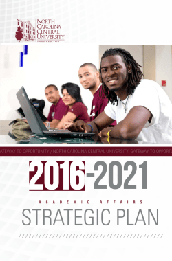 strategic plan - North Carolina Central University