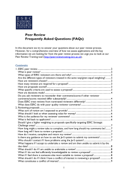 Peer Review College FAQs