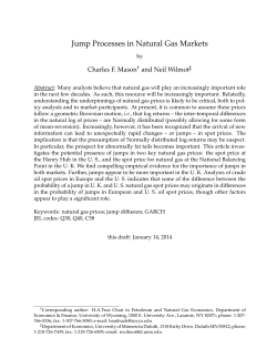 Jump Processes in Natural Gas Markets