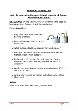 TAP 607- 2: The specific heat capacity of water and aluminium