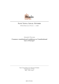Common constitutional traditions as Constitutional Law of Europe?