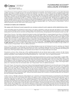 flexinsured account&reg; disclosure statement