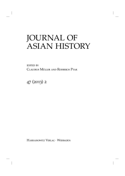 JOURNAL OF ASIAN HISTORY