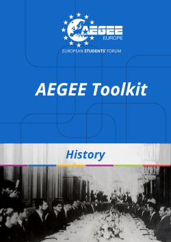 AEGEE History Toolkit - AEGEE