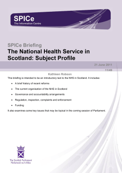 The National Health Service in Scotland