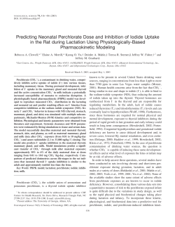 Predicting Neonatal Perchlorate Dose and Inhibition of Iodide