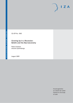 Growing Up in a Recession: Beliefs and the Macroeconomy
