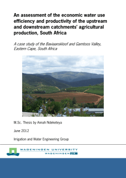 An assessment of the economic water use efficiency and