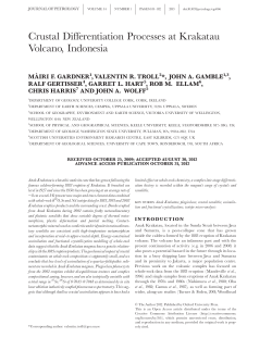 Crustal Differentiation Processes at Krakatau