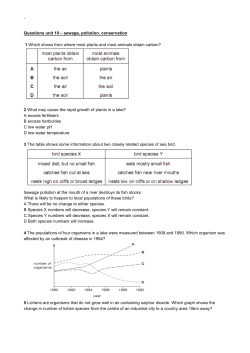 Questions unit 19 &ndash; sewage, pollution, conservation