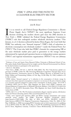 FERC v. EPSA and the Path to a Cleaner Electricity Sector