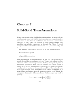 Chapter 7 Solid-Solid Transformations