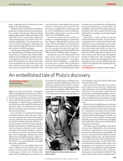 An embellished tale of Pluto`s discovery