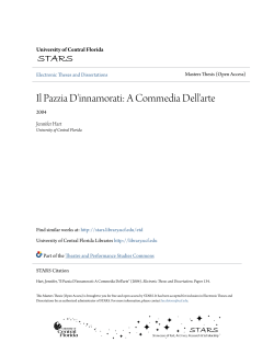 Il Pazzia D`innamorati: A Commedia Dell`arte - STARS