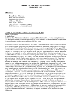 board of adjustment meeting march 25, 2003