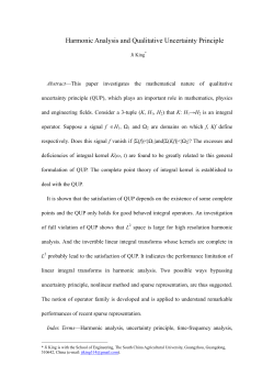 Harmonic Analysis and Qualitative Uncertainty Principle