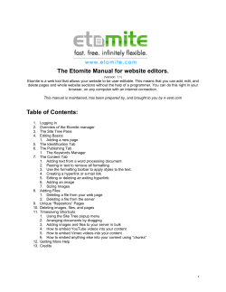Etomite Manual