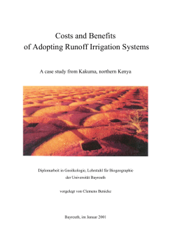 Costs and Benefits of Adopting Runoff Irrigation