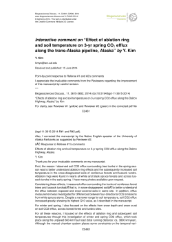 Interactive comment on &ldquo;Effect of ablation ring and soil temperature