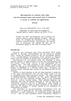 Microinjection of cultured cells using red-cell