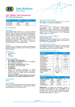 HOT FIREPol DNA Polymerase I is modified
