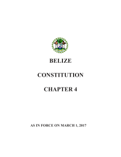 The Constitution of Belize - National Assembly of Belize