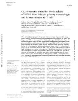 CD36-specific antibodies block release of HIV-1 from infected