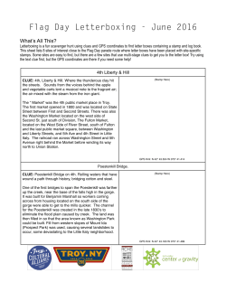 Here is our clue sheet for all the letterboxes