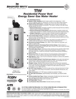 Residential Power Vent Energy Saver Gas Water Heater