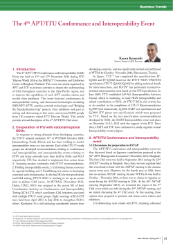 The 4th APT/ITU Conformance and Interoperability Event