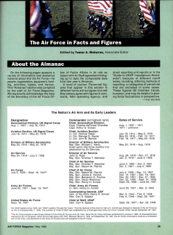 The Air Force in Facts and Figures About the Almanac