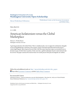 American Isolationism versus the Global Marketplace