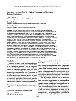 Landscape evolution of the Dry Valleys, Transantarctic Mountains