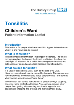 Tonsillitis - The Dudley Group NHS Foundation Trust