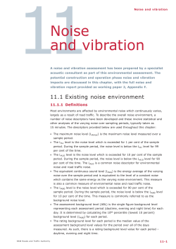 Chapter 11 &ndash; Noise and vibration