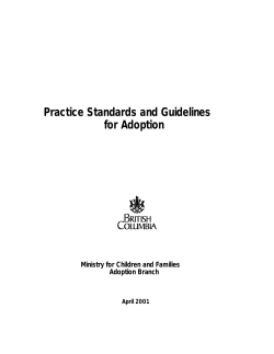 Practice Standards and Guidelines for Adoption