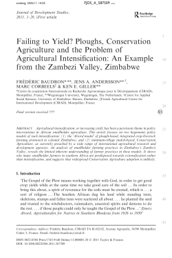 Failing to Yield? Ploughs, conservation agriculture