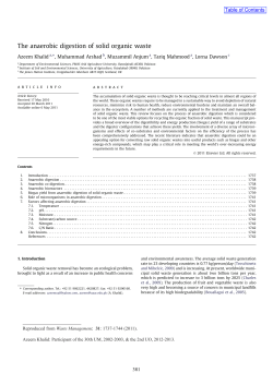 The anaerobic digestion of solid organic waste