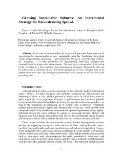 Growing Sustainable Suburbs - UTSA Department of Mathematics
