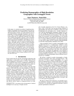 Predicting Demographics of High-Resolution Geographies with