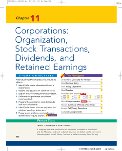 Organization, Stock Transactions