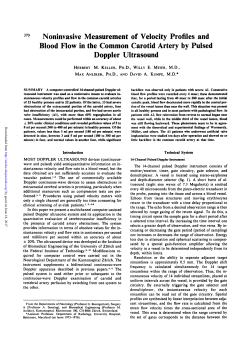 Noninvasive Measurement of Velocity Profiles and Blood