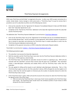 Third Party Payment Arrangements